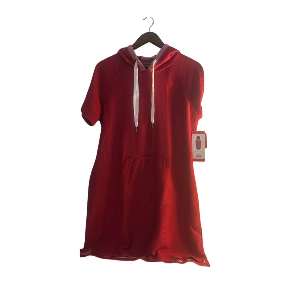 NWT Women’s Red Jersey Knit Hooded Dress size Medium